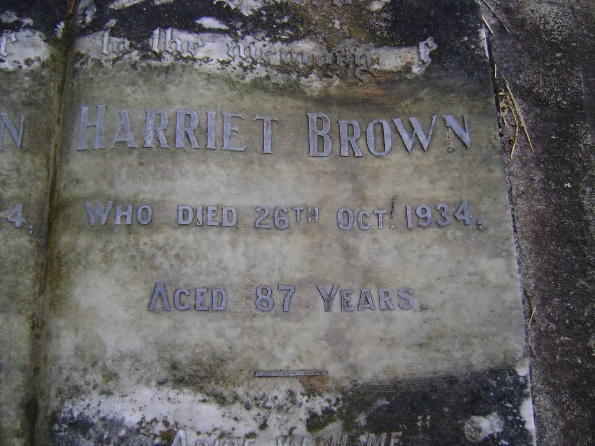 BROWN Mathew -1934 &amp; Harriet -1934