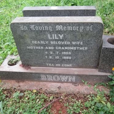 BROWN Lily 1905-1980