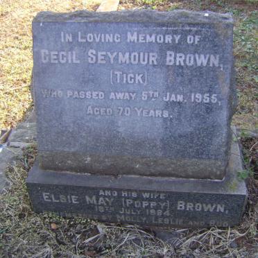 BROWN Cecil Seymour -1955 &amp; Elsie May -1984 :: BROWN Michael Ellis -1948 :: BROWN Leslie May -1998