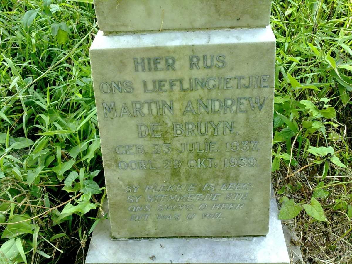 BRUYN Martin Andrew, de 1937-1939 