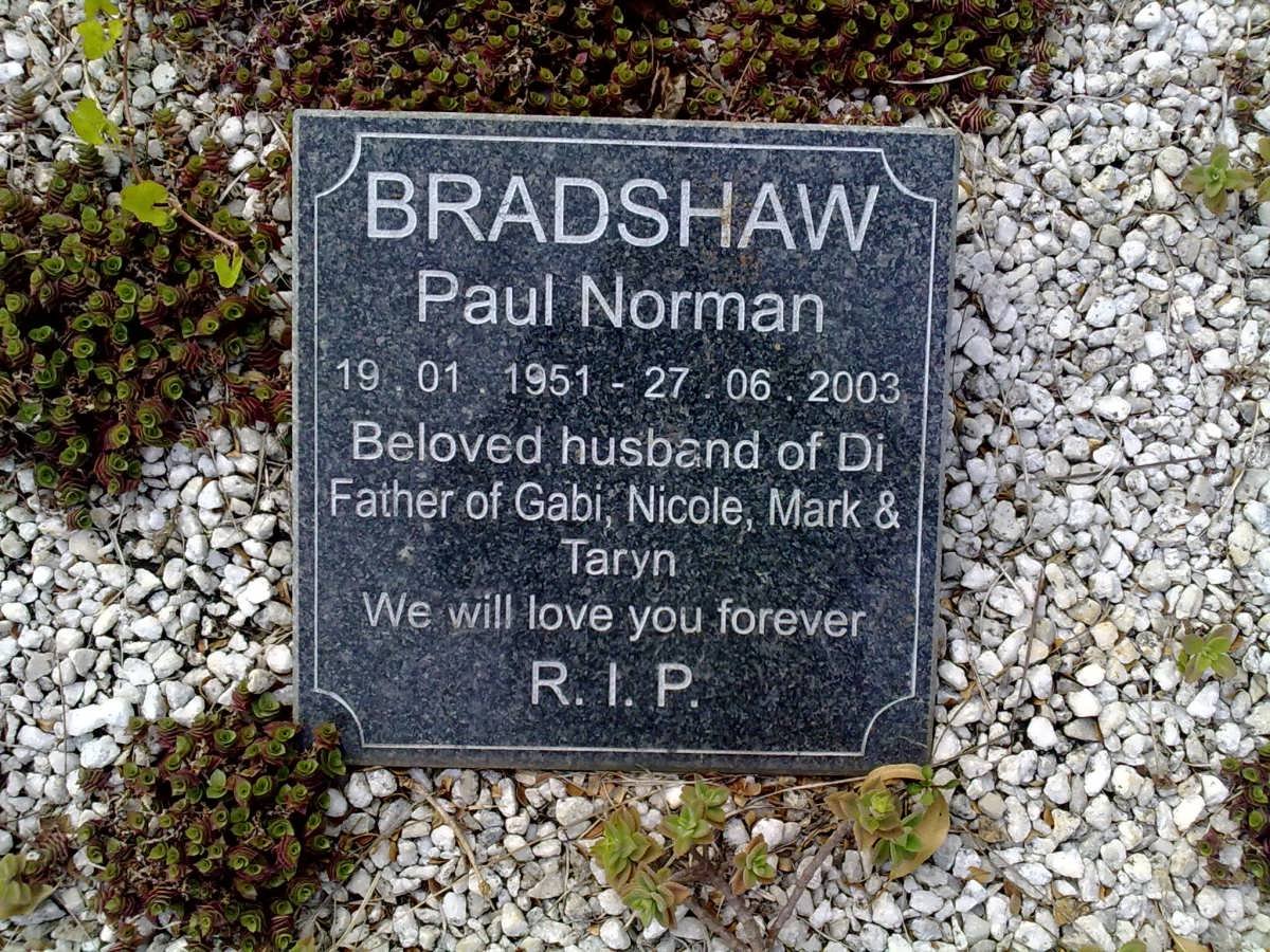 BRADSHAW Paul Norman 1951-2003