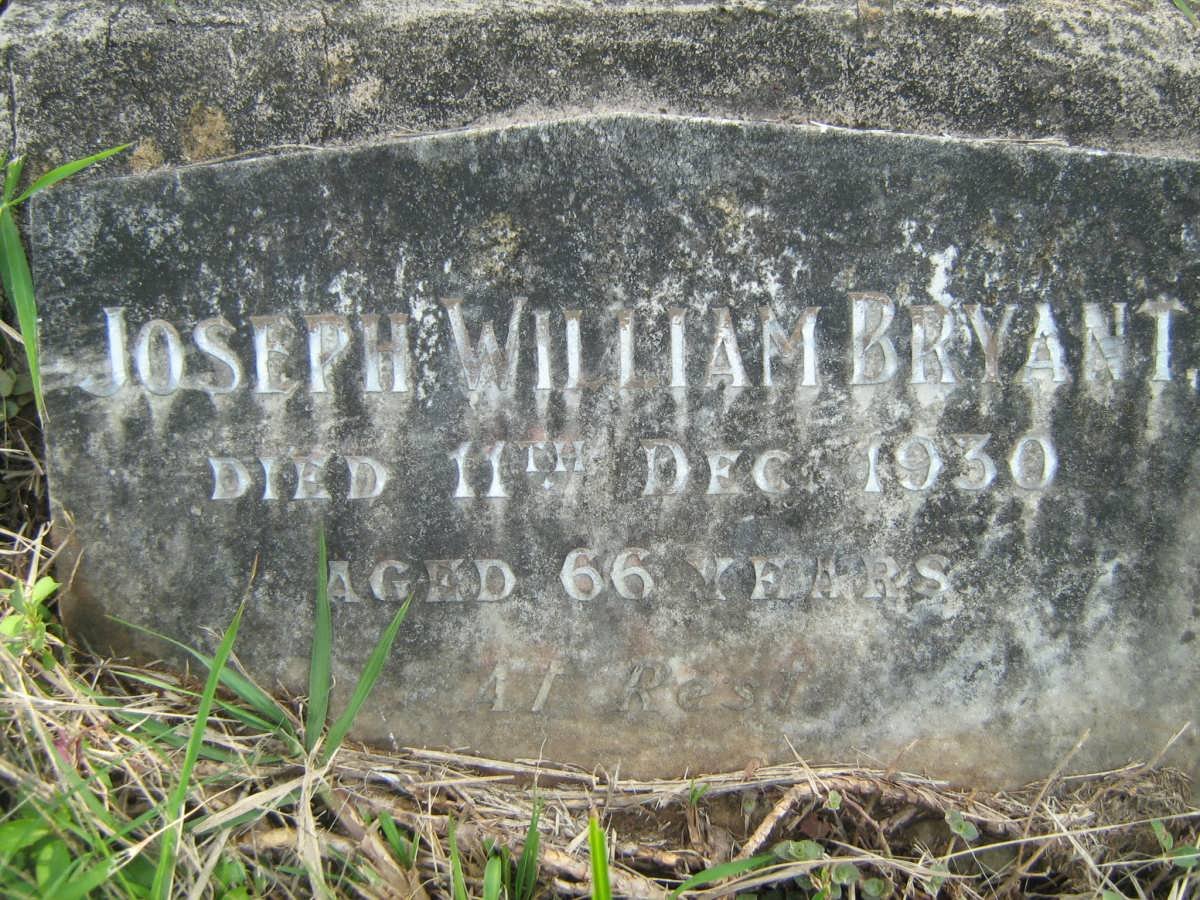 BRYANT Joseph William -1930