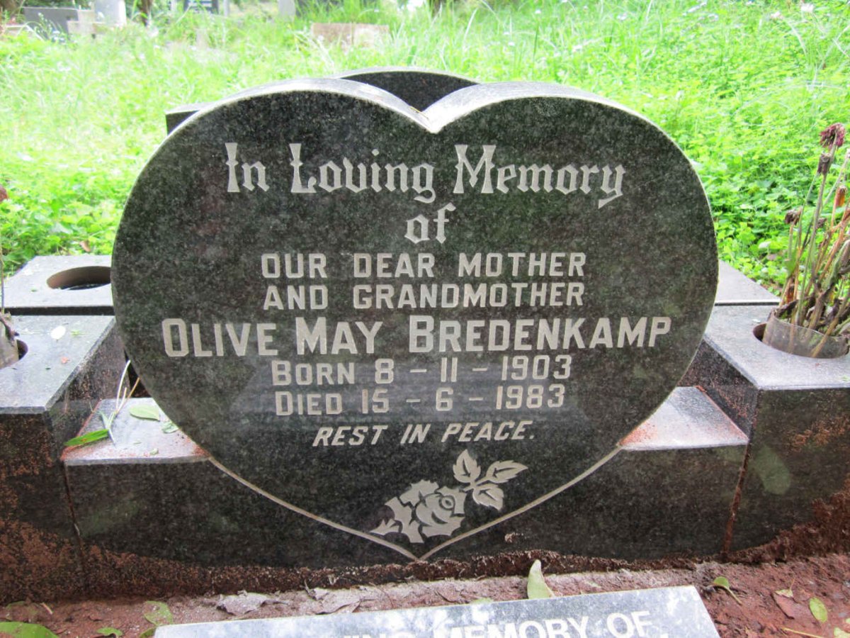 BREDENKAMP Olive May 1903-1983
