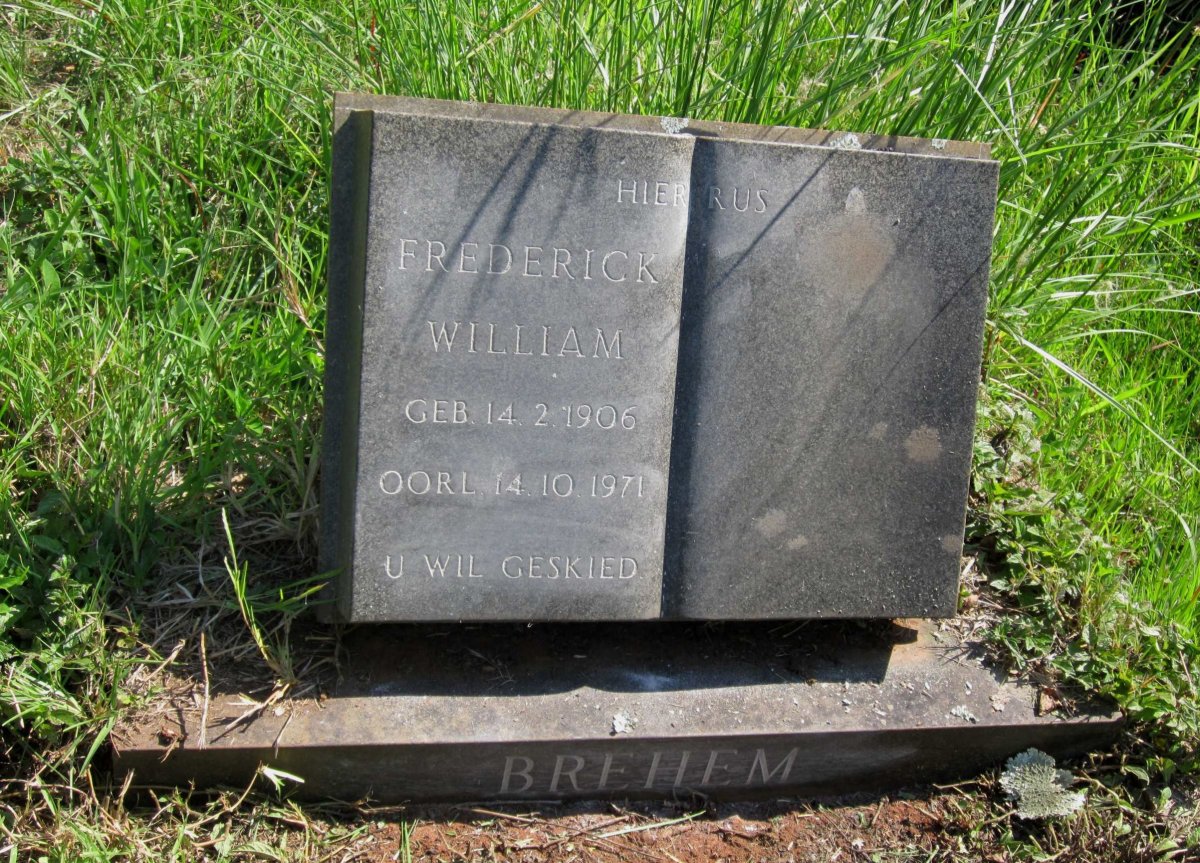 BREHEM Frederick William 1906-1971