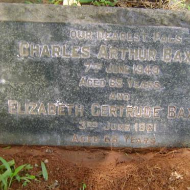 BAXTER Charles Arthur -1949 :: BAXTER Elizabeth Gertrude -1961