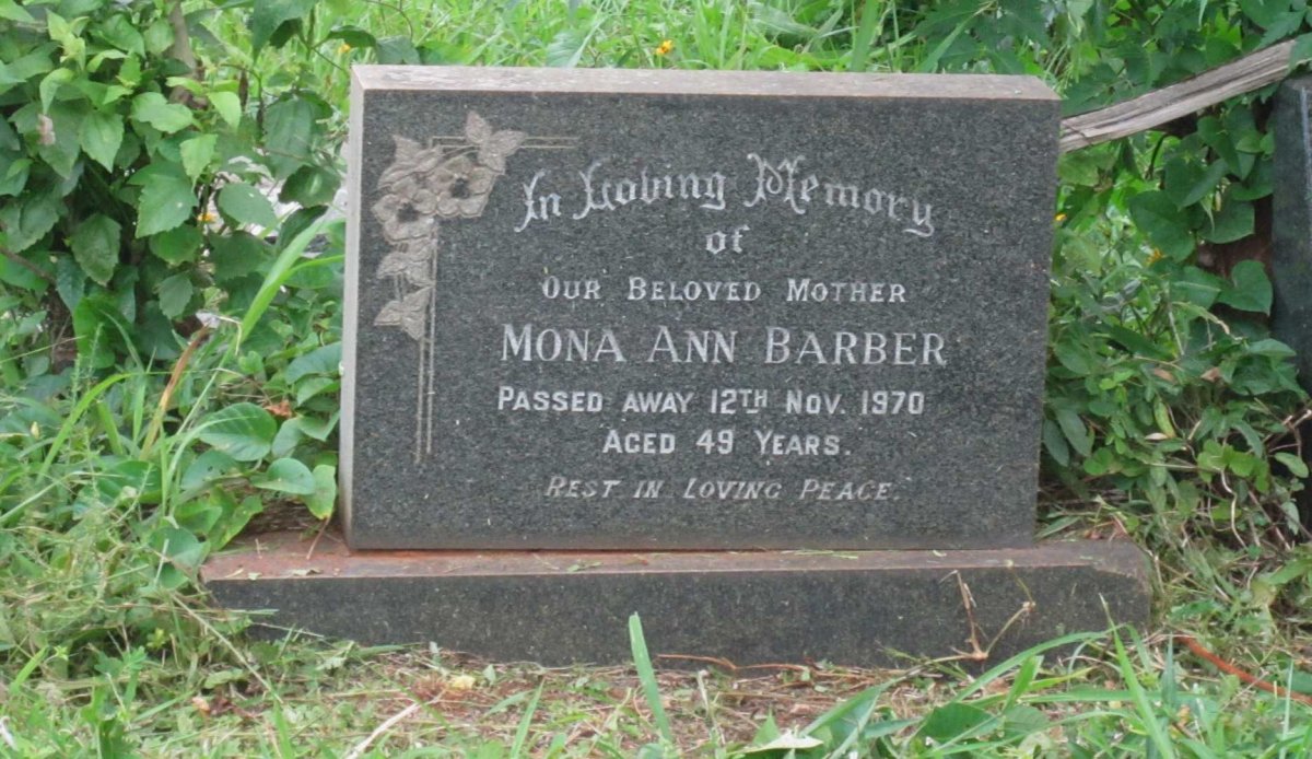BARBER Mona Ann -1970