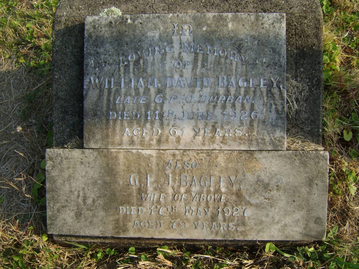 BAGLEY William David -1926 &amp; G.E.J. -1927