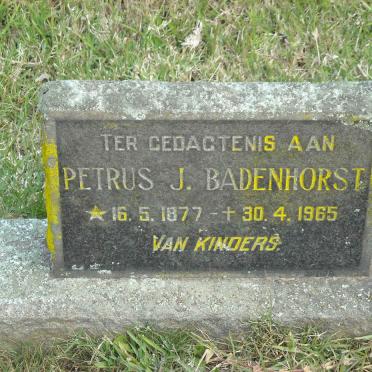 BADENHORST Petrus J. 1877-1965