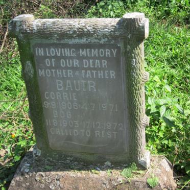 BAUER Bob 1903-1972 &amp; Corrie 1906-1971
