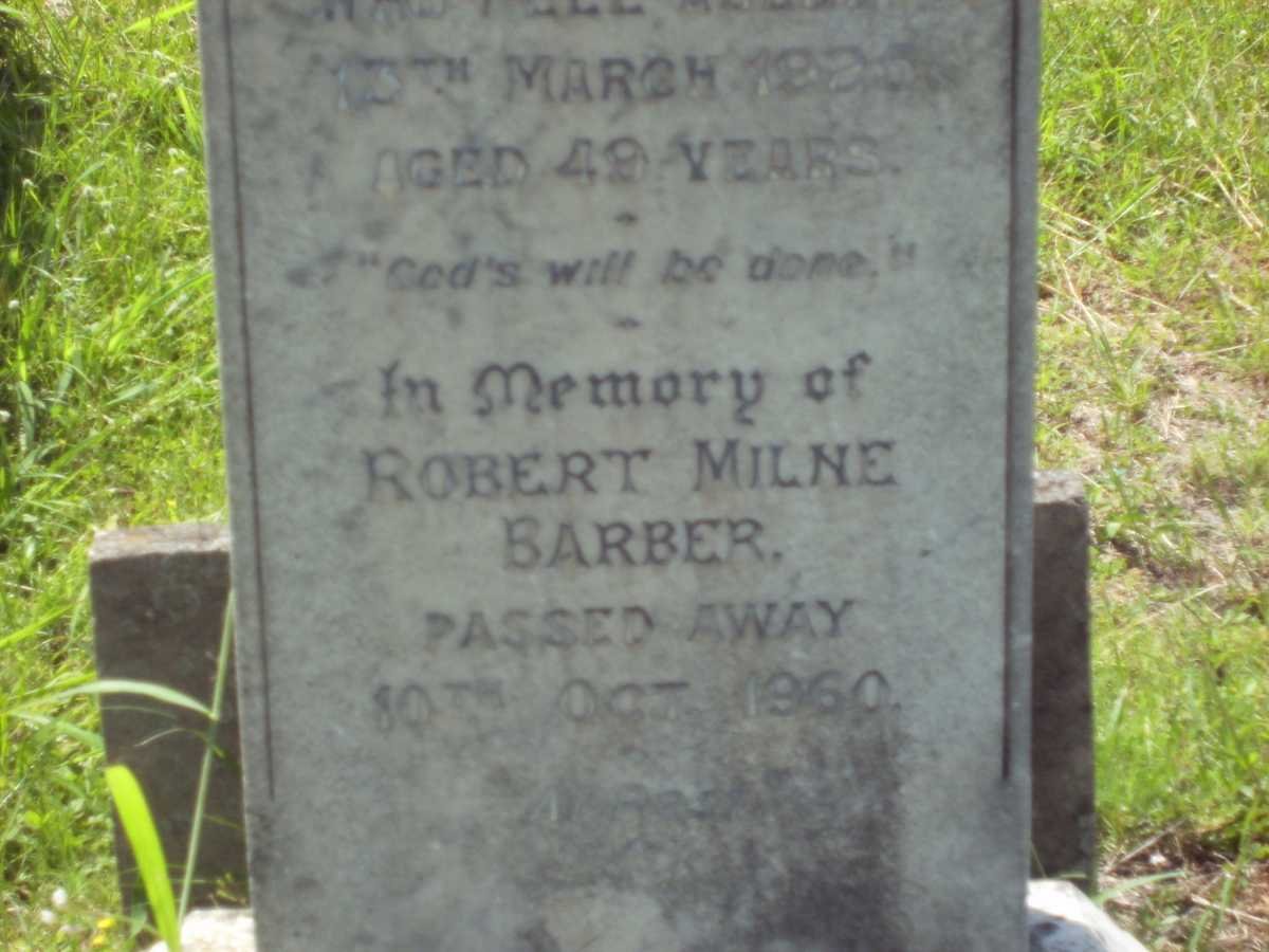 BARBER Robert Milne -1960 &amp; Mary 1925