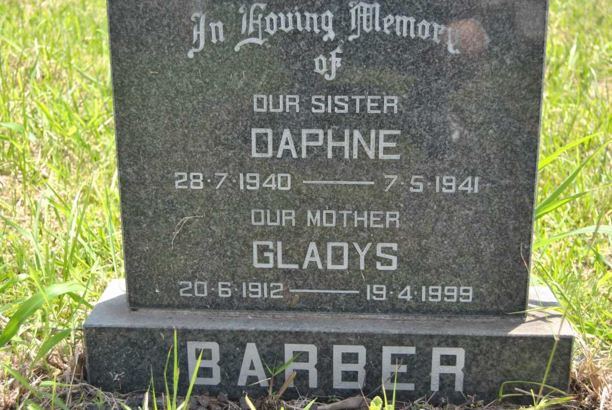 BARBER Gladys -1912-1999 :: BARBER Daphne 1940-1941