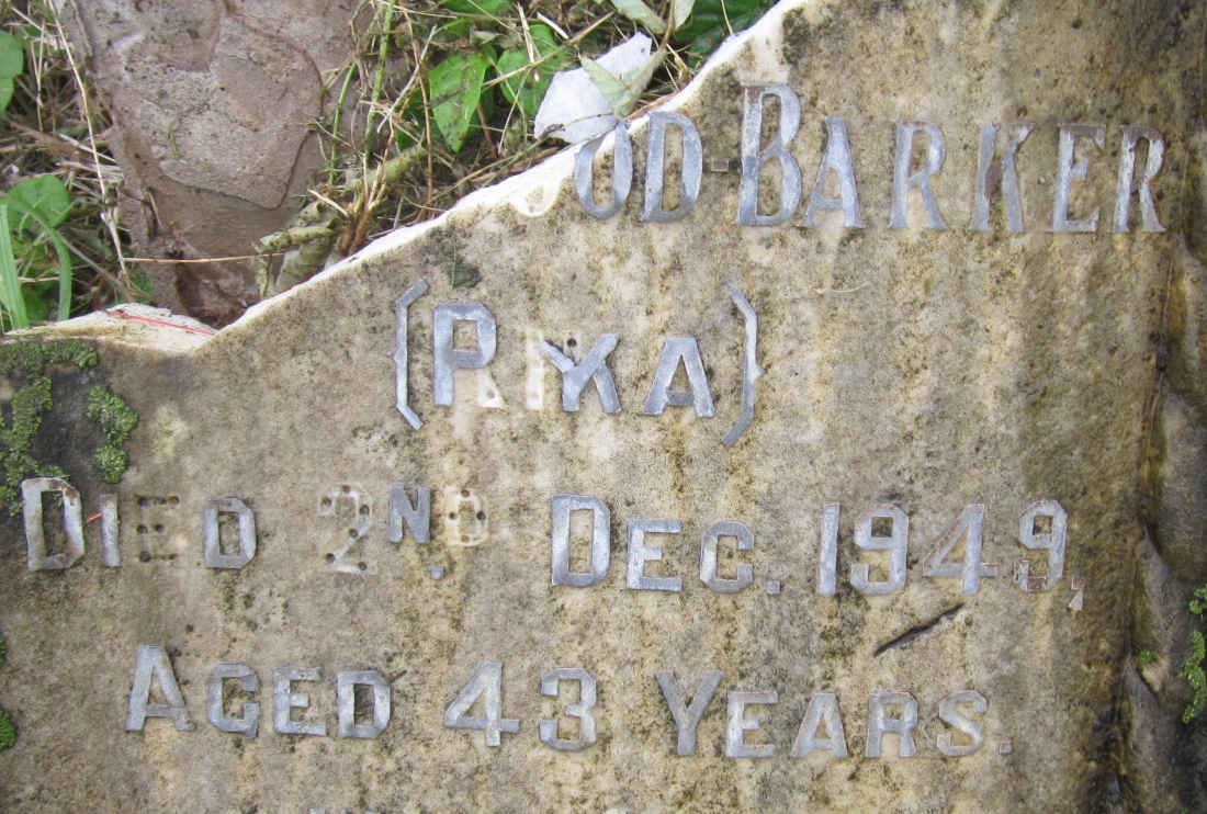 BARKER Frikkie William, HENWOOD -1949