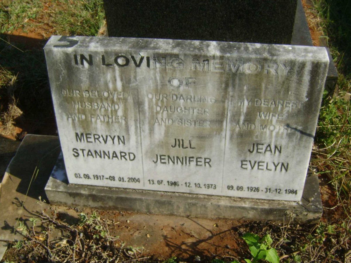 BARNES Mervyn Stannard 1917-2004 &amp; Jean Evelyn 1926-1984 :: BARNES Jill Jennifer 1946-1973