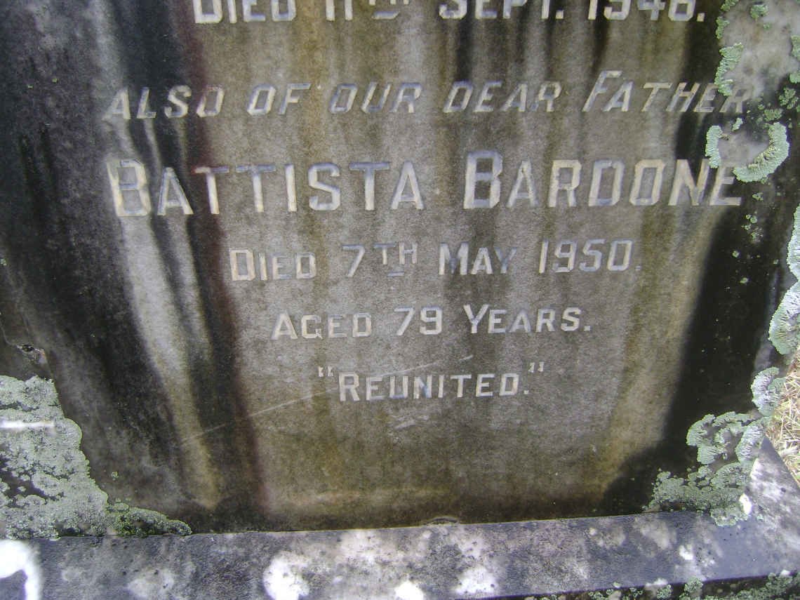 BARDONE Battista -1950 &amp; Seconda 1871-1946