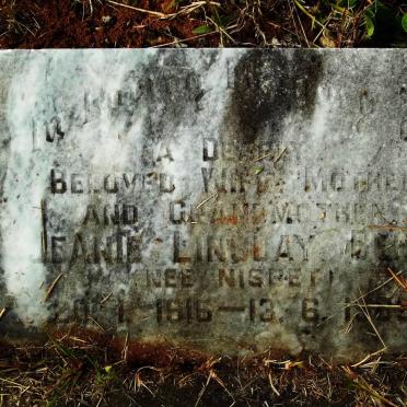 BEHM Jeanie Linsday nee NISBET 1916-1982