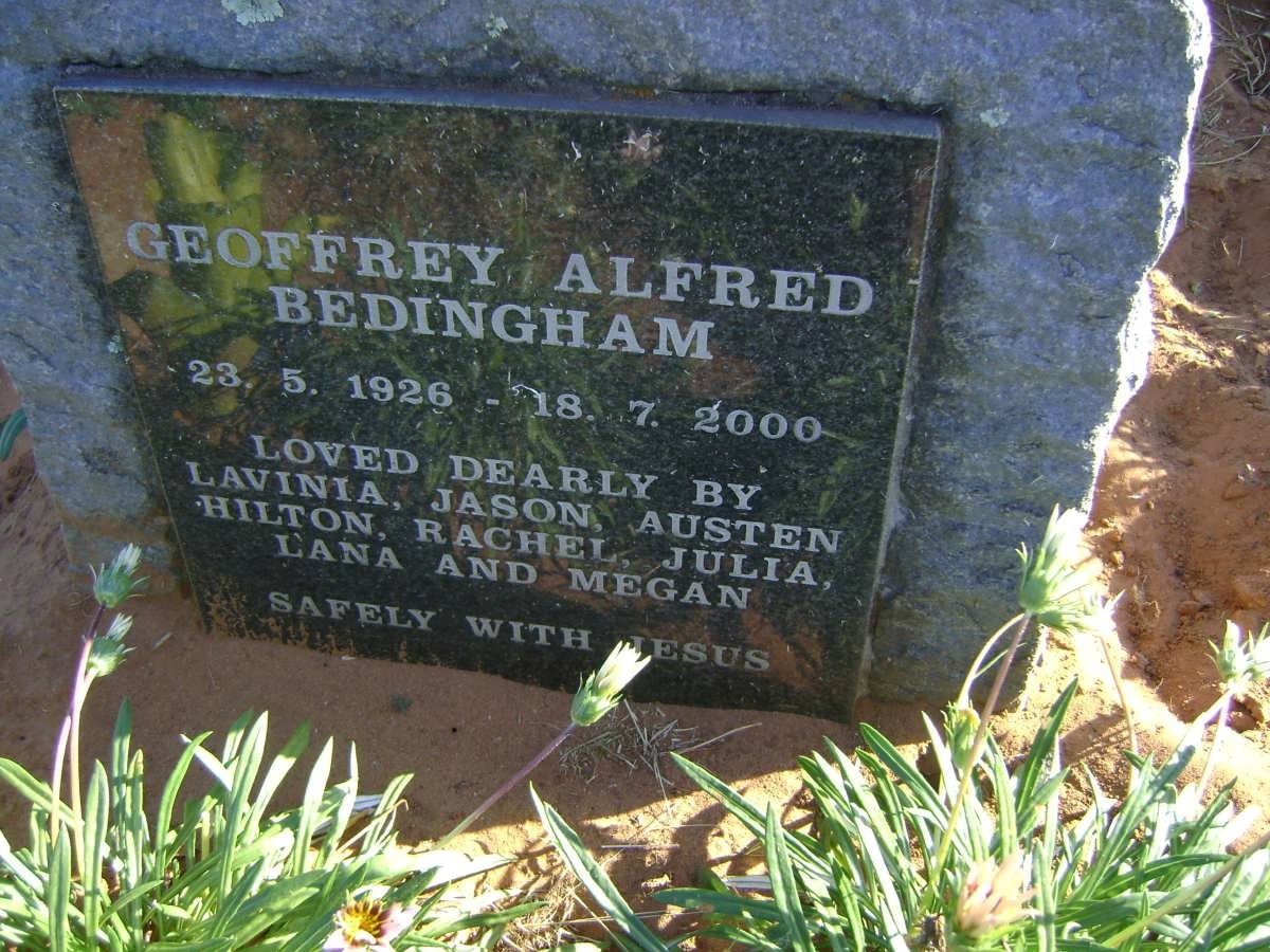 BEDINGHAM Geoffrey Alfred 1926-2000