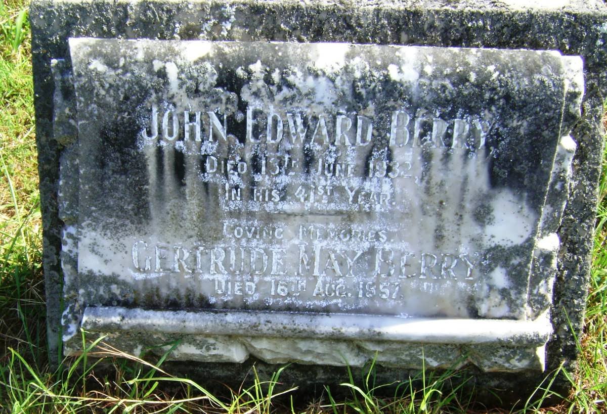 BERRY John Edward -1932 &amp; Gertrude May -1957