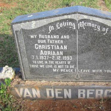 BERG Christiaan Adriaan, van den 1937-1993