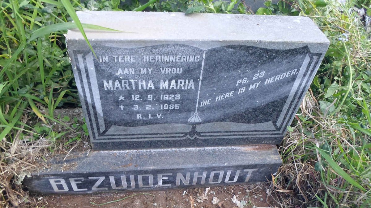 BEZUIDENHOUT Martha Maria 1923-1985