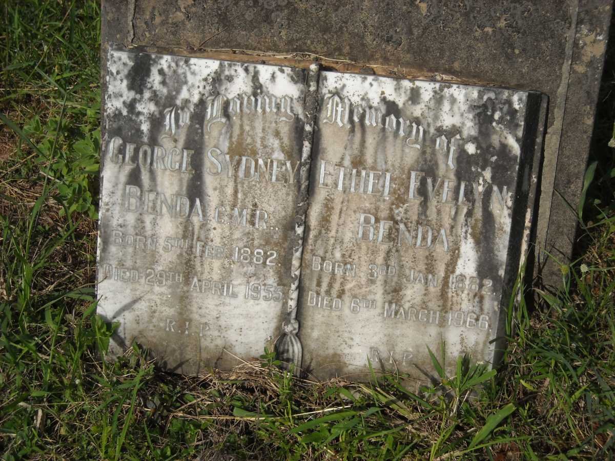 BENDA George Sydney 1882-1955 &amp; Ethel Evelyn 1882-1966