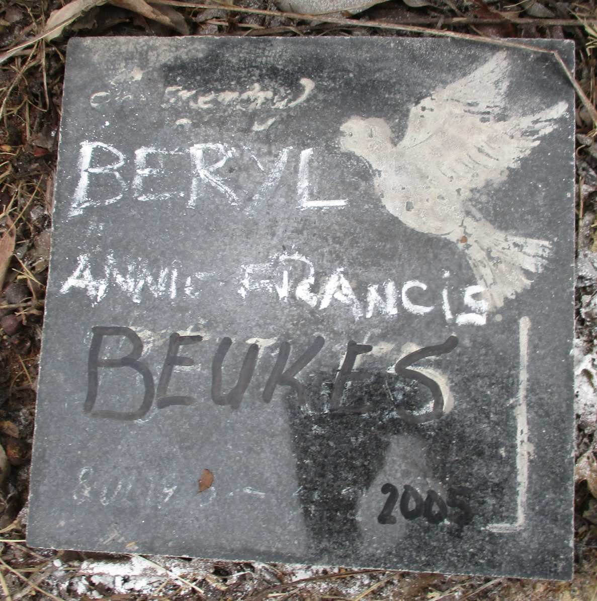 BEUKES Beryl Annie Francis -2005