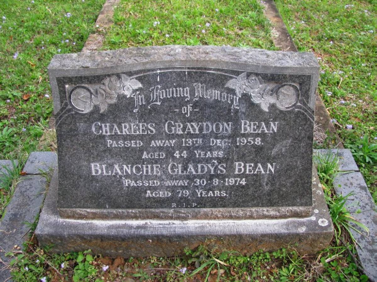 BEAN Charles Graydon -1958 &amp; Blanche Gladys -1974