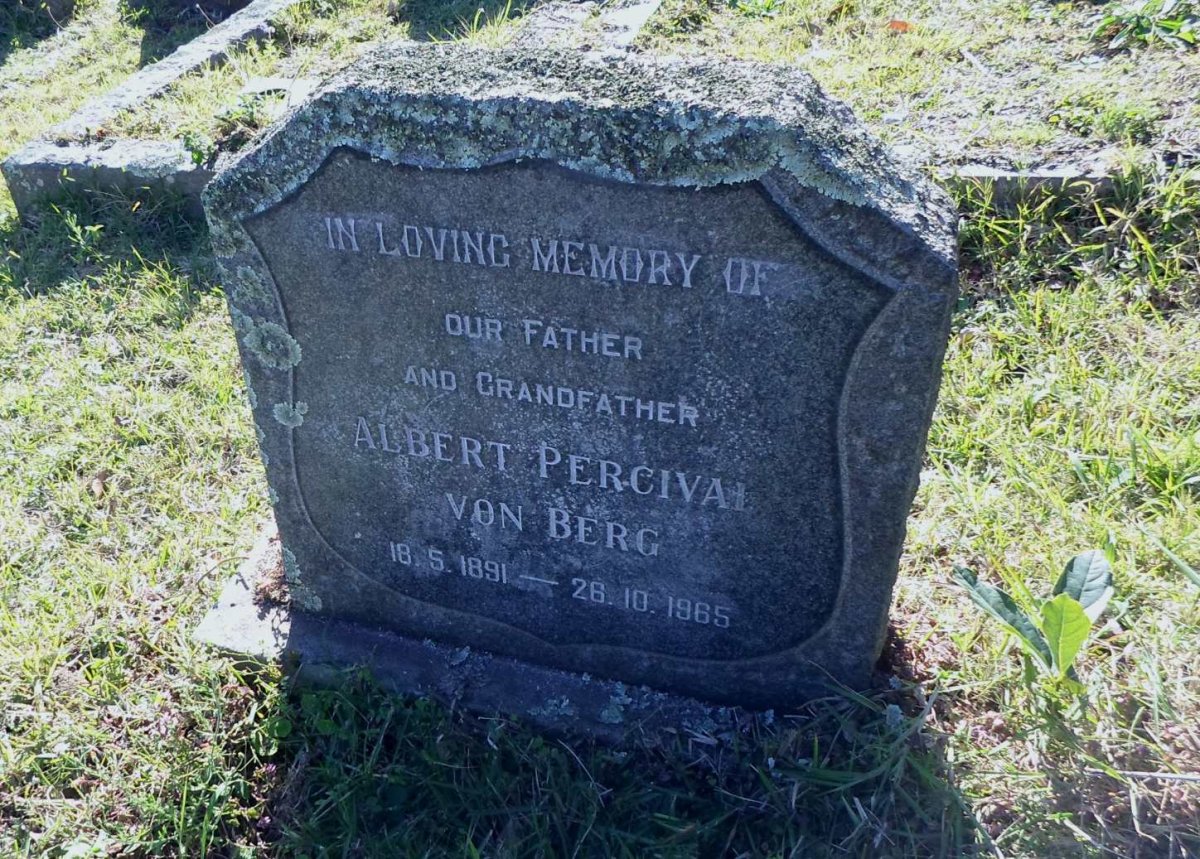 BERG Albert Percival, von 1891-1965