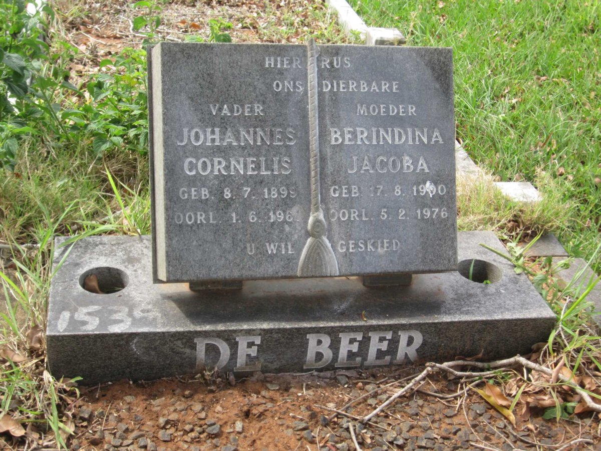 BEER Johannes Cornelis, de 1899-1961 &amp; Berindina Jacoba 1900-1976
