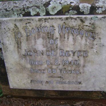 BEYER John, de -1940