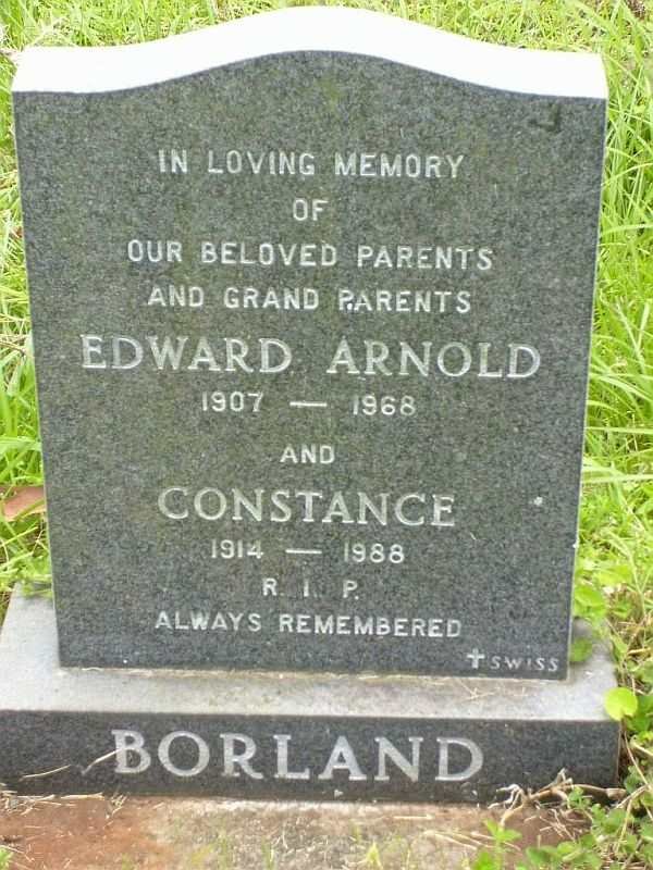 BORLAND Edward Arnold 1907-1968 &amp; Constance 1914-1988