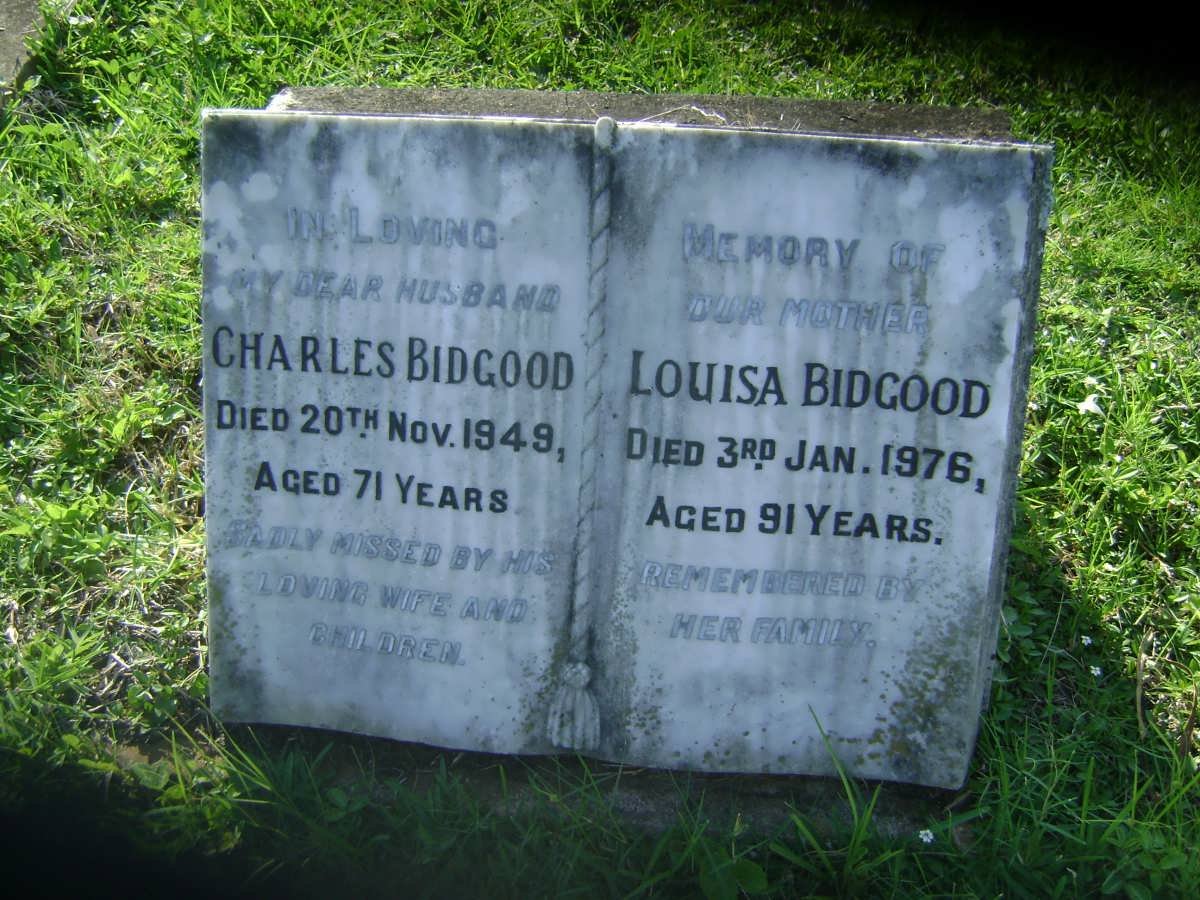BIDGOOD Charles -1949 &amp; Louisa -1976