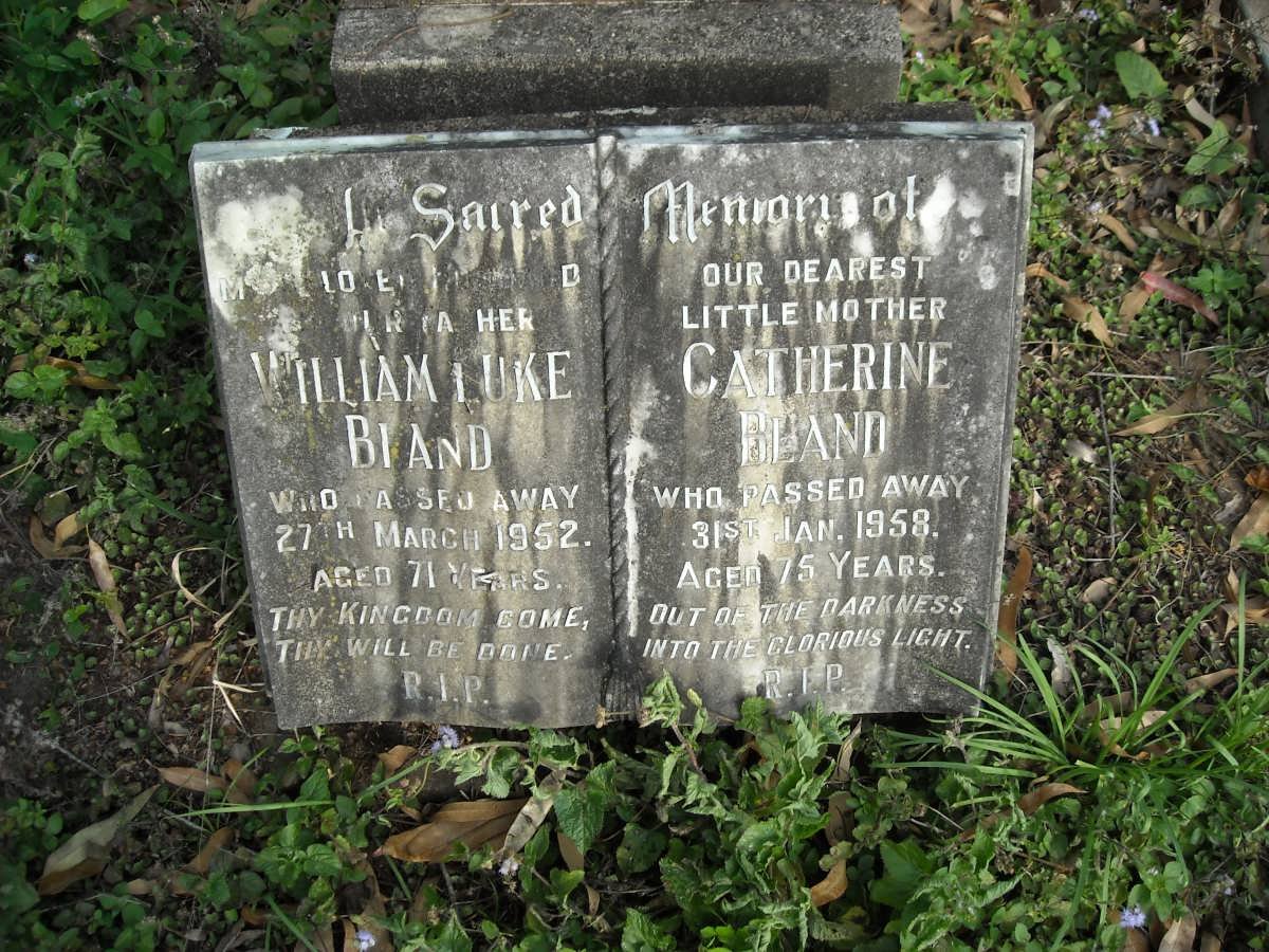 BLAND William Luke -1952 &amp; Catherine -1958