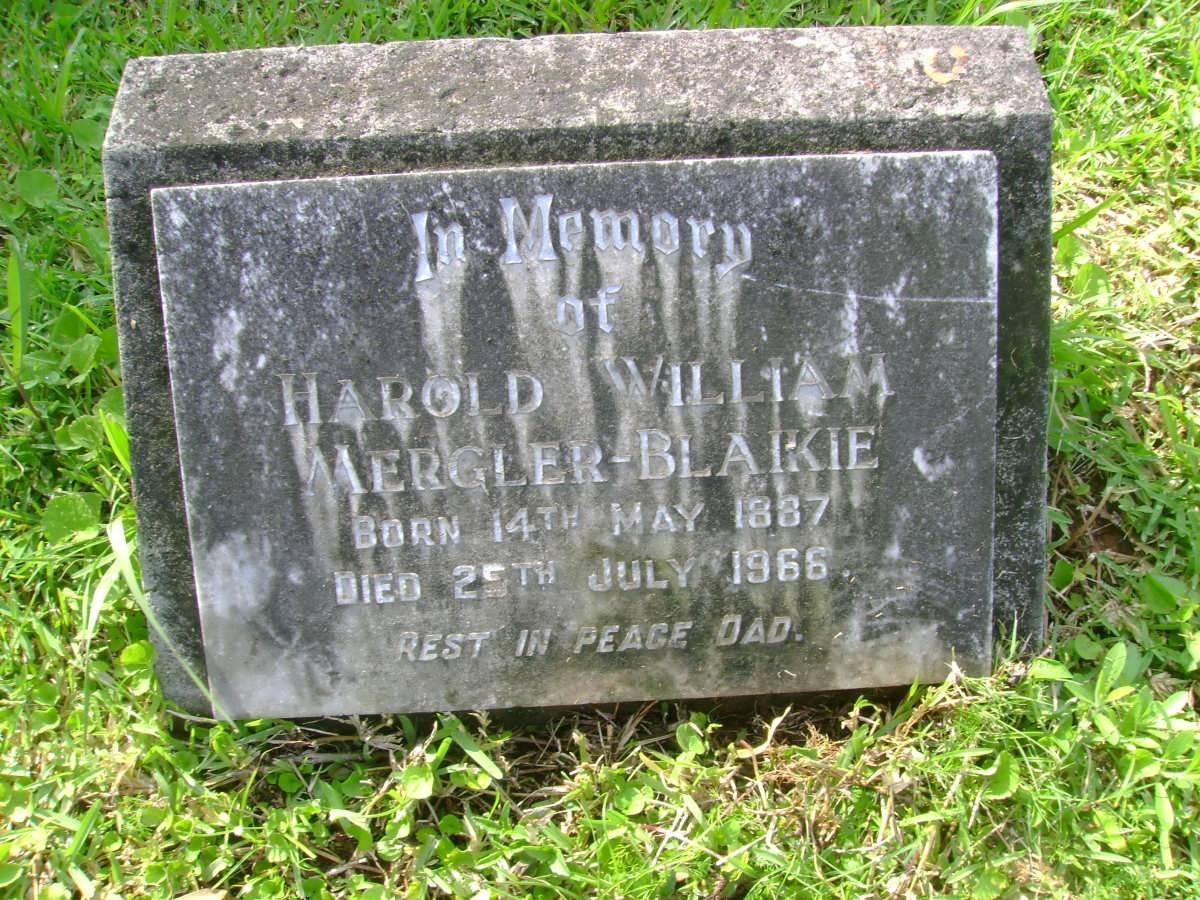 BLAIKIE Harold William, Mergler 1887-1966