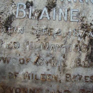 BLAINE Emma nee SPARROW 1877-1961