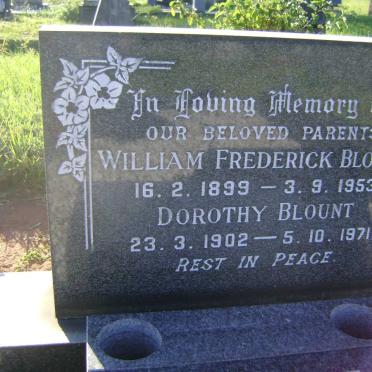 BLOUNT William Frederik 1899-1953 &amp; Dorothy 1902-1971