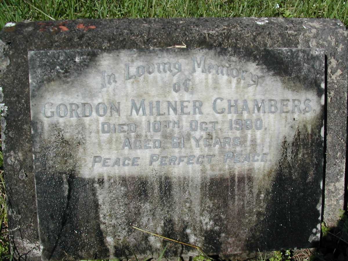 CHAMBERS Gordon Milner -1980