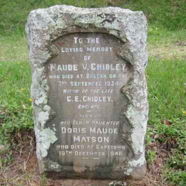 CHIDLEY Maude V. -1934 :: MATSON Doris Maude -1946