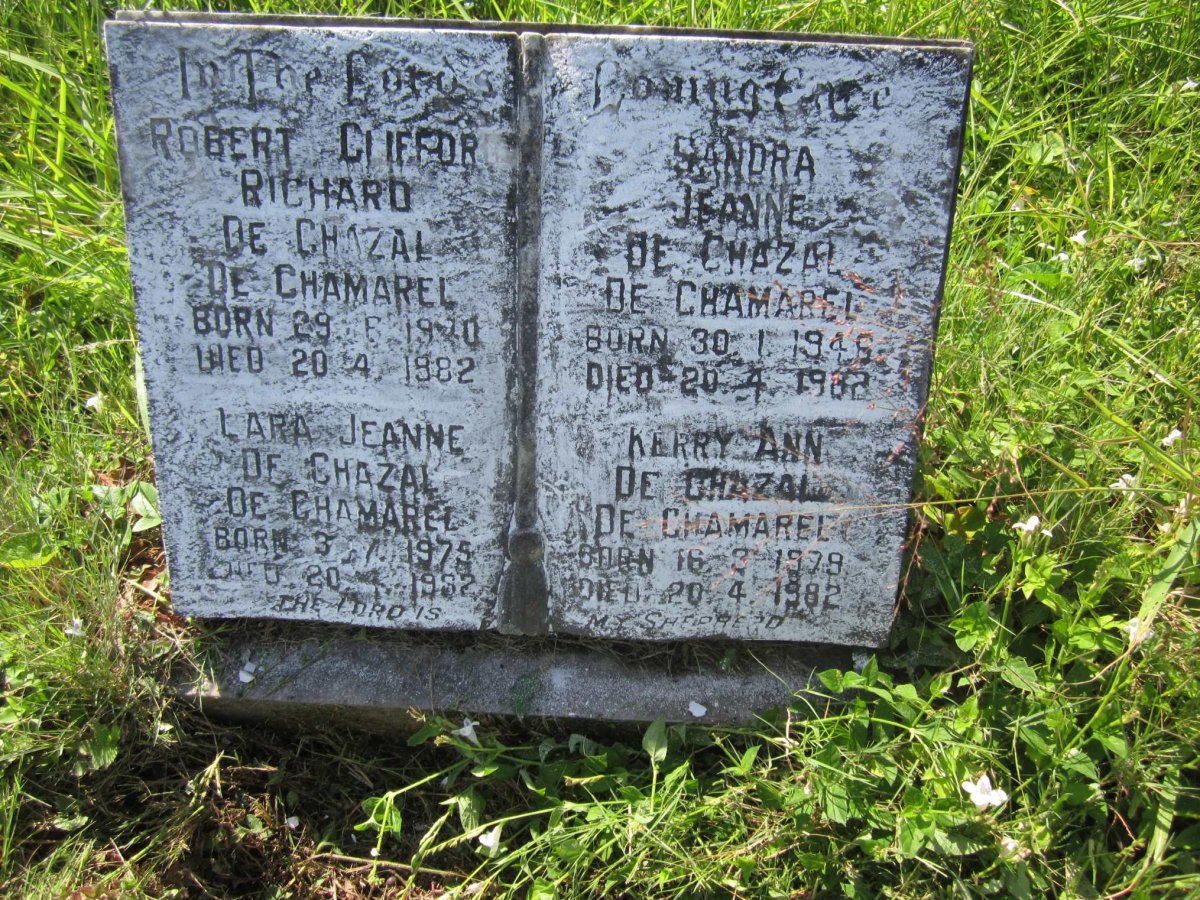CHAMAREL Robert Clifford Richard de Chazal, de 1940-1982 :: DE CHAZAL DE CHAMAREL Sandra Jeanne 1946-1982