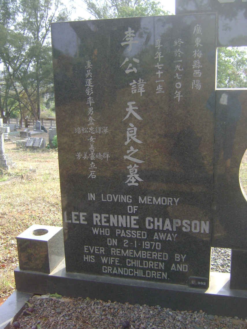 CHAPSON Lee Rennie -1970 &amp; Yuen Chy -1975