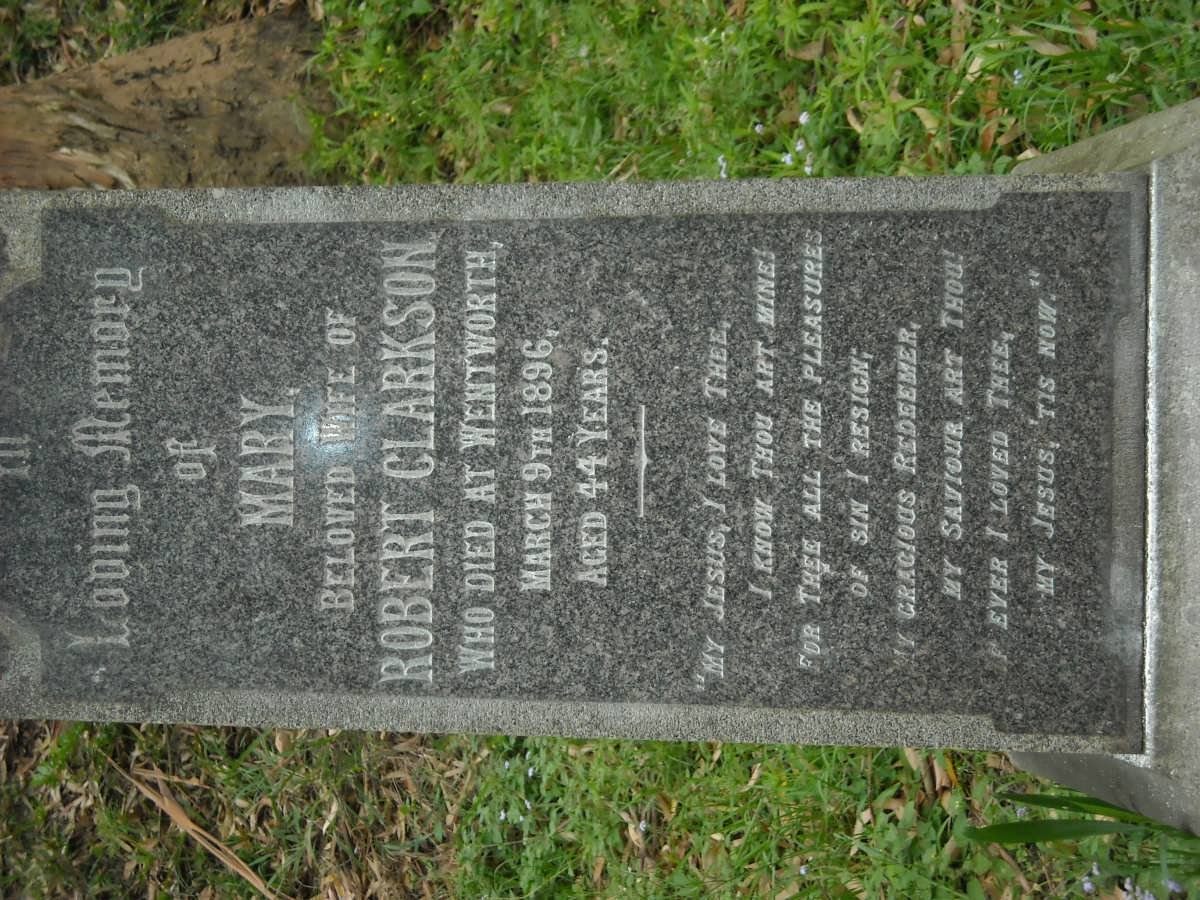 CLARKSON Mary -1896