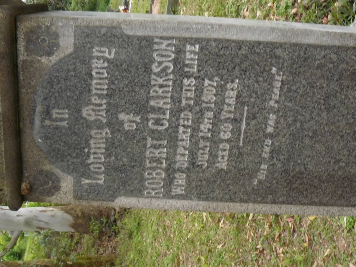 CLARKSON Robert -1907 &amp; Mary -1896