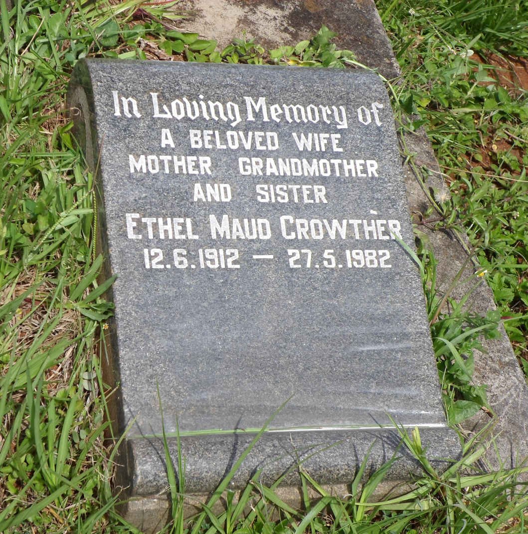 CROWTHER Ethel Maud 1912-1982