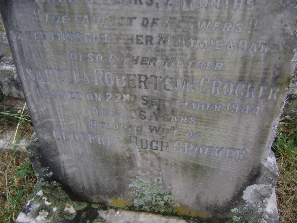 CROCKER Isabella Robertson -1944