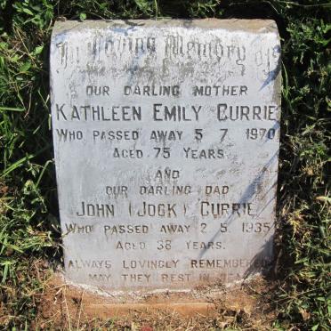 CURRIE John -1935 &amp; Kathleen Emily -1970