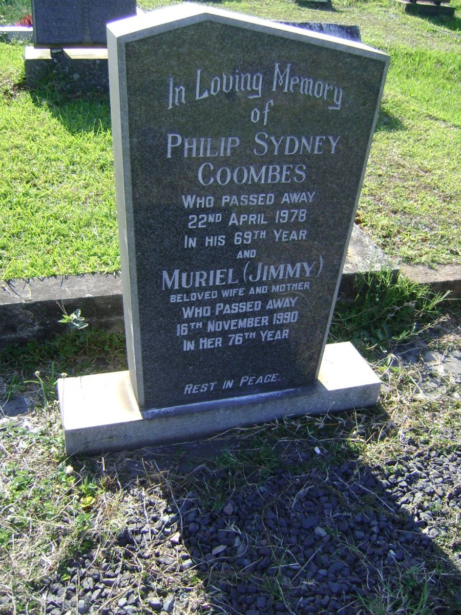 COOMBES Philip Sydney -1978 &amp; Muriel -1990