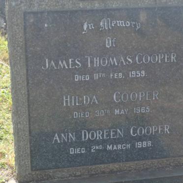 COOPER James Thomas -1959 &amp; Hilda -1965 :: COOPER Ann Doreen -1988