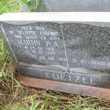 COETZEE Martin P.A. 1916-1992