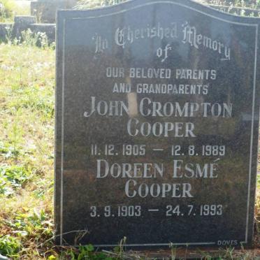 COOPER John Crompton 1905-1989 &amp; Doreen Esme 1903-1993