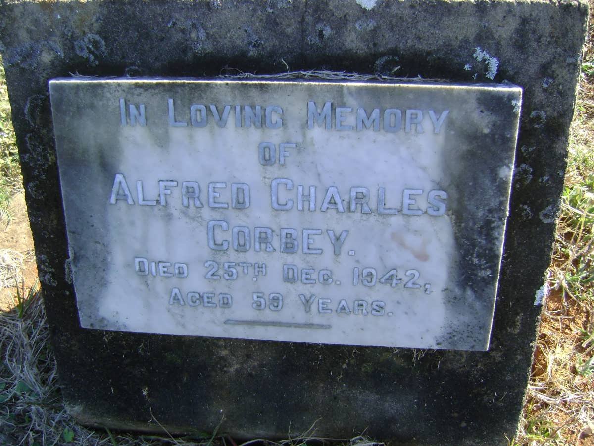 CORBEY Alfred Charles -1942