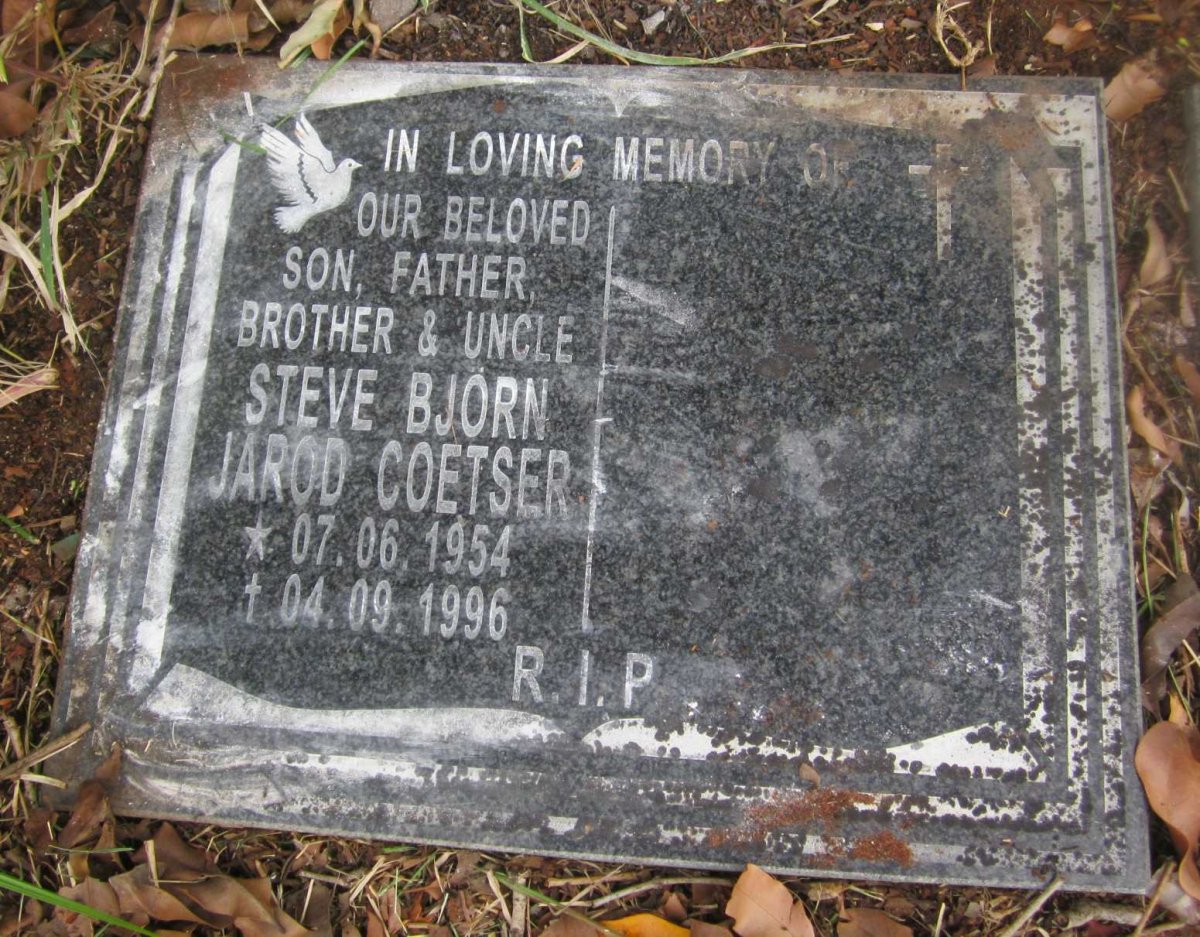 COETSER Steve Björn Jarod 1954-1996